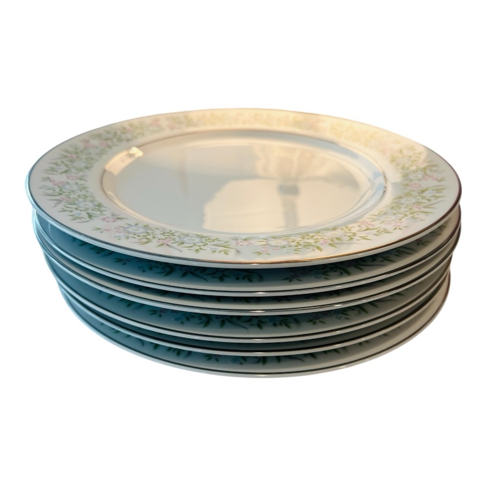Vintage Taihei Japan Fine China Dinner Plates Set of 6 Floral Garland - Picture 3 of 4